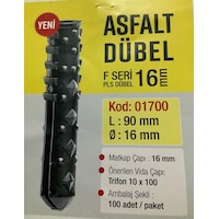 Asfalt Dübel Matkap Çapı 16 Mm Vida Çapı 10 Mm Asphalt Anchor 10'lu Asfalt Dübel Matkap Çapı 16 Mm Vida Çapı 10 Mm Asphalt Anchor 10'lu