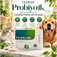 Vetpati Probiyotik Kedi Ve Köpekler İçin Probiyotik Prebiyotik Sinbiyotik Takviye 30 Kapsül Vetpati Probiyotik Kedi Ve Köpekler İçin Probiyotik Prebiyotik Sinbiyotik Takviye 30 Kapsül