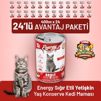 Energy Sığır Etli Yetişkin Yaş Kedi Maması 400 G - 24 Adet Energy Sığır Etli Yetişkin Yaş Kedi Maması 400 G - 24 Adet