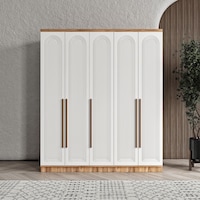 Rosa 5 Kapaklı Komple Mdf Gardırop - Elbise Dolabı Rosa 5 Kapaklı Komple Mdf Gardırop - Elbise Dolabı