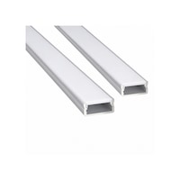 2 Li Set Led Kanal Profil Alüminyum 13x6mm 1 Metre Sıva Üstü İnce Kasa Opak Pleksi Difüzörlü Lineer Led Kanal