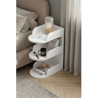 Reyo Falez Komodin Modern Ahşap 3 Katlı Raflı Yan Sehpa Çok Amaçlı Organizer Kitaplık Beyaz Reyo Falez Komodin Modern Ahşap 3 Katlı Raflı Yan Sehpa Çok Amaçlı Organizer Kitaplık Beyaz