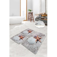 Starfısh 3 Lü Set Banyo Halısı Paspas Yıkanabilir Çok Renkli Starfısh 3 Lü Set Banyo Halısı Paspas Yıkanabilir Çok Renkli