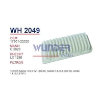 WUNDER WH2049 HAVA FİLTRESİ - TOYOTA Corolla Uyumlu VVTI WUNDER WH2049 HAVA FİLTRESİ - TOYOTA Corolla Uyumlu VVTI