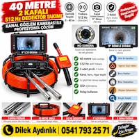 2 Başlıklı + 40 Metre + 512 Hz Dedektörü Yanında Kanal Gözlem Kamerası 2 Başlıklı + 40 Metre + 512 Hz Dedektörü Yanında Kanal Gözlem Kamerası