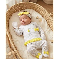 İmaj Bebe İmajbebe Arılı Yıldızlı 5'li Kız Bebek Zıbın Takımı Sarı İmaj Bebe İmajbebe Arılı Yıldızlı 5'li Kız Bebek Zıbın Takımı Sarı