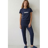 Elemge %100 Pamuk Compact Tok Penye Süprem Kadın 2'li Pijama Takımı Rahat Kalıp Kısa Kol Cepli İpli Lacvert Lacivert-lacivert Elemge %100 Pamuk Compact Tok Penye Süprem Kadın 2'li Pijama Takımı Rahat Kalıp Kısa Kol Cepli İpli Lacvert Lacivert-lacivert
