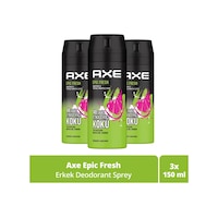Axe Epic Fresh Erkek Deodorant ve Vücut Spreyi 3 x 150 ML Axe Epic Fresh Erkek Deodorant ve Vücut Spreyi 3 x 150 ML