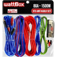 Oto Anfi Kablo Seti Full 8Ga 1500W Wattbox Oto Anfi Kablo Seti Full 8Ga 1500W Wattbox