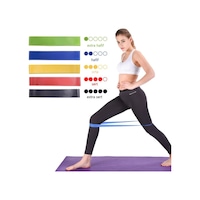 Pilates Direnç Lastiği Seti 5li Yoga Gym Egzersiz Bandı Spor Seti Pilates Direnç Lastiği Seti 5li Yoga Gym Egzersiz Bandı Spor Seti