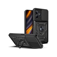 Fibaks Realme C53 Uyumlu Kılıf Kamera Korumalı Sürgülü Yüzüklü Armor Tank Kapak Fibaks Realme C53 Uyumlu Kılıf Kamera Korumalı Sürgülü Yüzüklü Armor Tank Kapak