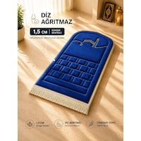 Diz Dostu Seccade Ortopedik Süngerli 1.5 cm Kalın Kadife Namazlık + Çanta Lacivert Diz Dostu Seccade Ortopedik Süngerli 1.5 cm Kalın Kadife Namazlık + Çanta Lacivert