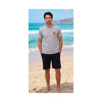 Baskılı Bisiklet Yaka Relaxed Fit Erkek T-shirt Ve Siyah Şort Kombin Takımı Çok Renkli Baskılı Bisiklet Yaka Relaxed Fit Erkek T-shirt Ve Siyah Şort Kombin Takımı Çok Renkli