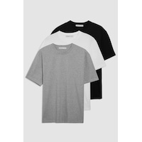 Grımelange Cultıvated Erkek 3'lü Kalın Dokulu Regular %100 Organik Pamuk Çok Renkli T-shirt Çok Renkli Grımelange Cultıvated Erkek 3'lü Kalın Dokulu Regular %100 Organik Pamuk Çok Renkli T-shirt Çok Renkli