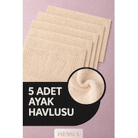Serra 5 Adet %100 Pamuk En Iyi Emici Ayak Havlusu Konforlu Banyo Paspası 50x70cm Bej Serra 5 Adet %100 Pamuk En Iyi Emici Ayak Havlusu Konforlu Banyo Paspası 50x70cm Bej