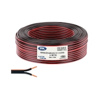 50 Metre Hoparlör Elektrik ve Ses Kablosu 2 x 1.5MM Kırmızı Çizgili 50 Metre Hoparlör Elektrik ve Ses Kablosu 2 x 1.5MM Kırmızı Çizgili