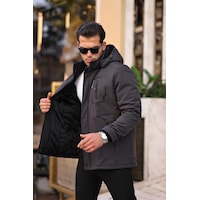 Mero Life Gri Su Ve Rüzgar Geçirmez Içi Kürklü Softshell Mont Gri Mero Life Gri Su Ve Rüzgar Geçirmez Içi Kürklü Softshell Mont Gri