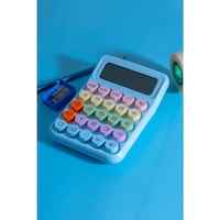 Mobgift Renkli Yuvarak Tuşlu Şirin Hesap Makinası Açık Mavi Mobgift Renkli Yuvarak Tuşlu Şirin Hesap Makinası Açık Mavi