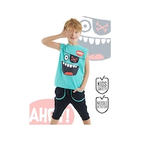 Denokids Ahoy Erkek Çocuk T-shirt Kapri Takım Çok Renkli Denokids Ahoy Erkek Çocuk T-shirt Kapri Takım Çok Renkli