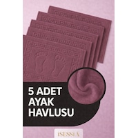 Serra 5 Adet %100 Pamuk En Iyi Emici Ayak Havlusu Konforlu Banyo Paspası 50x70cm Mürdüm Serra 5 Adet %100 Pamuk En Iyi Emici Ayak Havlusu Konforlu Banyo Paspası 50x70cm Mürdüm