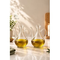 Porsima 5323 2li Borosilikat Cam İbrik Model Zeytinyağ Şişesi Takımı - 2li Yağlık Ve Sirkelik Seti 750ml+750ml Cam Şeffaf Porsima 5323 2li Borosilikat Cam İbrik Model Zeytinyağ Şişesi Takımı - 2li Yağlık Ve Sirkelik Seti 750ml+750ml Cam Şeffaf