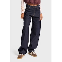 it's basic Kadın İndigo Renk Lotus 7w5-50 Baggy Fit İç Boy 83cm Kemer Detaylı %100 Koton Denim Jean it's basic Kadın İndigo Renk Lotus 7w5-50 Baggy Fit İç Boy 83cm Kemer Detaylı %100 Koton Denim Jean