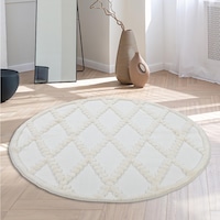 Madu Yumuşak Yuvarlak Krem Halı Çocuk Odası, Oturma Odası, Mutfak Ve Antre Halısı Krem Madu Yumuşak Yuvarlak Krem Halı Çocuk Odası, Oturma Odası, Mutfak Ve Antre Halısı Krem