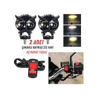 2 Adet Baykuş Sis Farı Sarı-beyaz Motosiklet Sis Farı Otomobil Atv Utv Off Road Aç Kapat Tuşlu 2 Adet Baykuş Sis Farı Sarı-beyaz Motosiklet Sis Farı Otomobil Atv Utv Off Road Aç Kapat Tuşlu