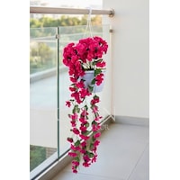 Askılı Saksıda Yapay Sarkan Begonvil 100 Cm Balkon Çiçeği Beyaz Askılı Saksıda Yapay Sarkan Begonvil 100 Cm Balkon Çiçeği Beyaz