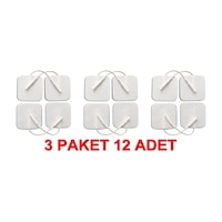 Geçmeli Soketli Tens Pedi Elektrod 5X5 3 Paket 12 Adet Geçmeli Soketli Tens Pedi Elektrod 5X5 3 Paket 12 Adet