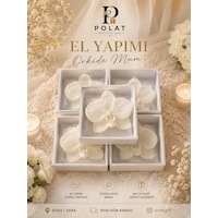 25 Adet El Yapımı Orkide Çiçeği Mum, Hediyelik, Düğün, Nişan, Kına, Söz 001 - Beyaz 25 Adet El Yapımı Orkide Çiçeği Mum, Hediyelik, Düğün, Nişan, Kına, Söz 001 - Beyaz