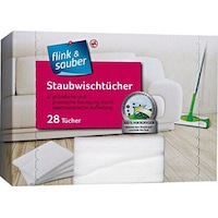 Flink & Sauber Toz Alma Bezi 28 Adet Beyaz 22 x 30 CM Flink & Sauber Toz Alma Bezi 28 Adet Beyaz 22 x 30 CM
