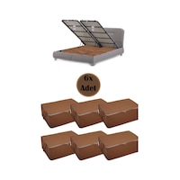 Adarya Home Çekyat Baza Tipi Hurç Baza Alti-Kazak-Yastik-Pike Saklama Hurcu 6 Adet 22 x 40 x 60 Taba Adarya Home Çekyat Baza Tipi Hurç Baza Alti-Kazak-Yastik-Pike Saklama Hurcu 6 Adet 22 x 40 x 60 Taba