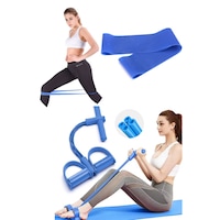 Pedal Puller Ve Loop Bant Takımı Body Trimmer Ve 60 Cm Direnç Lastiği Set Mavi - Mavi Pedal Puller Ve Loop Bant Takımı Body Trimmer Ve 60 Cm Direnç Lastiği Set Mavi - Mavi