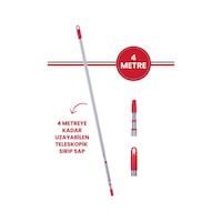 Flora Teleskopik Uzatmalı Metal Sırık Sap 4 Metre Yeni Tasatım Flora Teleskopik Uzatmalı Metal Sırık Sap 4 Metre Yeni Tasatım