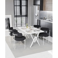 Avvio Majer Beyaz Teddy Sandalye 80x120 Yemek Masası Mutfak Masası 4 Kişilik Masa Sandalye Takımı Beyaz Avvio Majer Beyaz Teddy Sandalye 80x120 Yemek Masası Mutfak Masası 4 Kişilik Masa Sandalye Takımı Beyaz