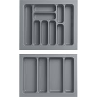 Çekmece İçi Kaşıklık Ve Kepçelik Organizer Seti 55x49 Cm 50x40 Cm'e Kadar Kesilebilir Gri