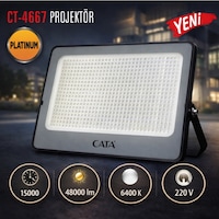 Cata Cata Ct 4667 800w Led Projektör Beyaz Işık 6400k Cata Cata Cata Ct 4667 800w Led Projektör Beyaz Işık 6400k Cata