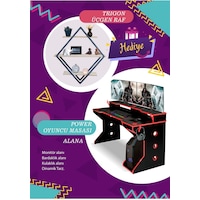 Mydesign Oyuncu Masası Siyah Renk Siyah Mydesign Oyuncu Masası Siyah Renk Siyah