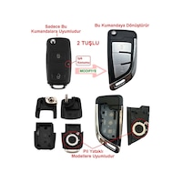 Vw Golf Polo Jetta Bora Passat Transporter 2 Tuşlu Dönüşüm Çevirici Anahtar Kumanda Kabı Oto Anahtar Vw Golf Polo Jetta Bora Passat Transporter 2 Tuşlu Dönüşüm Çevirici Anahtar Kumanda Kabı Oto Anahtar