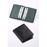 Ancora Leather Hakiki Deri Kartlık-26207 Siyah - Yeşil Ancora Leather Hakiki Deri Kartlık-26207 Siyah - Yeşil