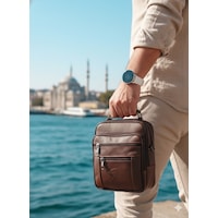 Newish Polo Erkek Deri Postacı Kasalı El Omuz Çantası Orta Kkahve Koyu Kahverengi Newish Polo Erkek Deri Postacı Kasalı El Omuz Çantası Orta Kkahve Koyu Kahverengi