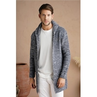 Tarz Cool Erkek Gri Karışım Kapüşonlu Triko Hırka-hrk7721r02s Gri Tarz Cool Erkek Gri Karışım Kapüşonlu Triko Hırka-hrk7721r02s Gri