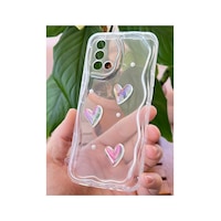 Fibaks Oppo A74 Uyumlu Kılıf 3d Kalpli İnci Tasarımlı Desenli Kamera Korumalı Şeffaf Silikon Kapak Fibaks Oppo A74 Uyumlu Kılıf 3d Kalpli İnci Tasarımlı Desenli Kamera Korumalı Şeffaf Silikon Kapak