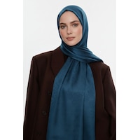 Mizalle & Yaqa Filigranlı Petrol Rengi Şal Petrol Mizalle & Yaqa Filigranlı Petrol Rengi Şal Petrol