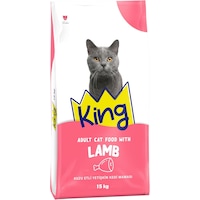 King Kuzu Etli ve Pirinçli Yetişkin Kedi Maması 15 KG King Kuzu Etli ve Pirinçli Yetişkin Kedi Maması 15 KG