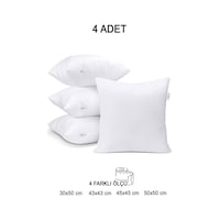 4 Adet Premium Kare Kırlent İç Yastık 1.kalite Elyaf Dolgulu Oyuncu Koltuk Yastığı, 43x43 4 Adet Premium Kare Kırlent İç Yastık 1.kalite Elyaf Dolgulu Oyuncu Koltuk Yastığı, 43x43