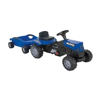 Pilsan Power Pedallı Big Trolley Römorklu Traktör Mavi Çok Renkli