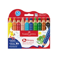 Grippy Boya Kalemi 10'lu,ergonomik Üçgen Tasarım,suda Çözünür,jumbo Mineli Çok Renkli Grippy Boya Kalemi 10'lu,ergonomik Üçgen Tasarım,suda Çözünür,jumbo Mineli Çok Renkli