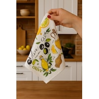 Kitchen Dijital Baskı Pamuklu Tekli Mutfak Havlusu Açık Sarı Kitchen Dijital Baskı Pamuklu Tekli Mutfak Havlusu Açık Sarı